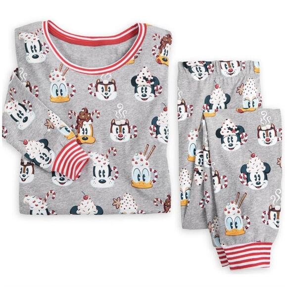 Disney Park Mickey Mouse and Friends Holiday Two-Piece Pajama for Adults S - Picture 1 of 2